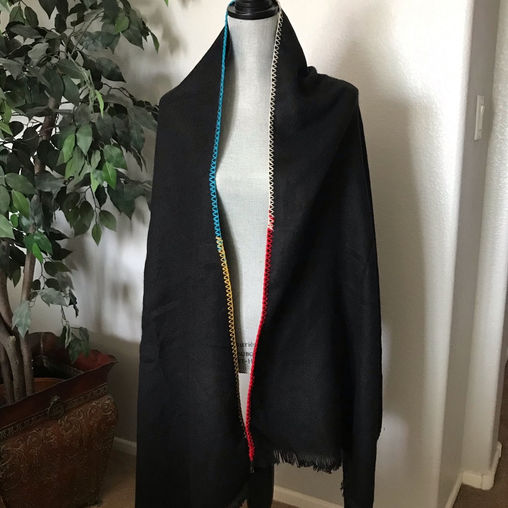 Free People Black Oversized Scarf - Picture 4 of 5